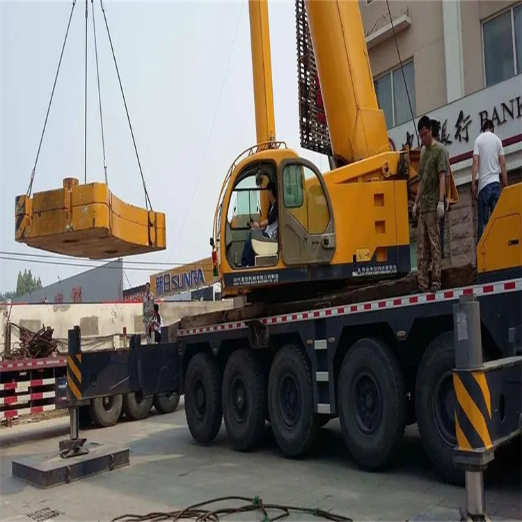 青田县当地吊车出租|机器吊装|75吨|工厂搬迁服务